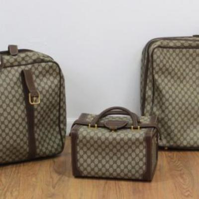 Lot 70: 3 Pieces of Gucci Soft Case Luggage 