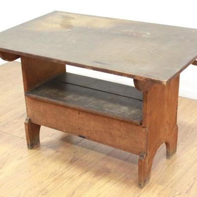 Lot 109A: Shaker Style Pine Tavern Table 