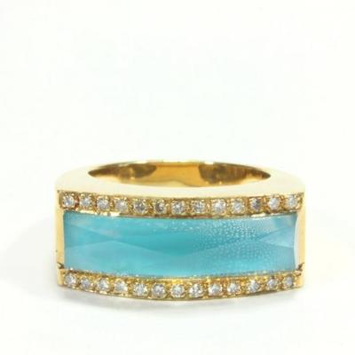 Lot 237: Stephen Webster 18K Gold Diamond Crystal Haze Ring 
