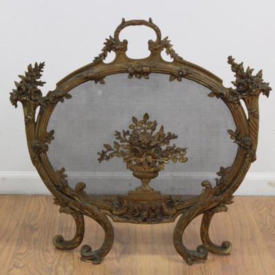 Lot 109: Gilt Bronze French Firescreen 