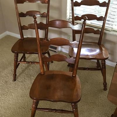 Close-up of kitchen chairs 