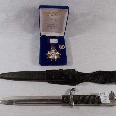 German WWII dagger with scabbard $200 