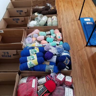 100+ skeins of yarn all colors and types