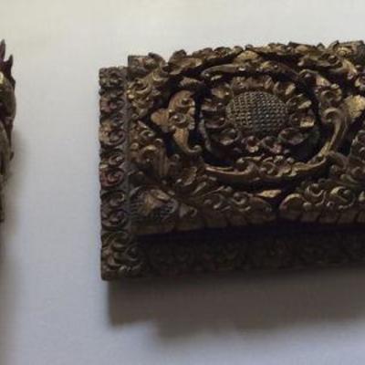 FWE009 Pair of Chinese Carved Gilt Wood Architectural Panels
