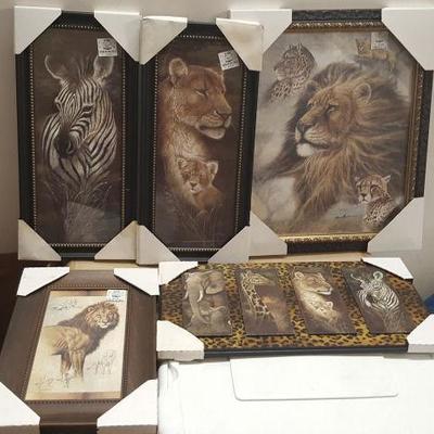 SLC002 Framed Wild Animals Wall Hangings
