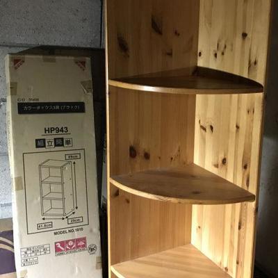 SLC075 Solid Wood Corner Shelf Unit & Shelf Unit
