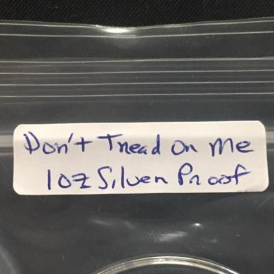 1 Troy Oz, Silver Proof- Don't Tread On Me