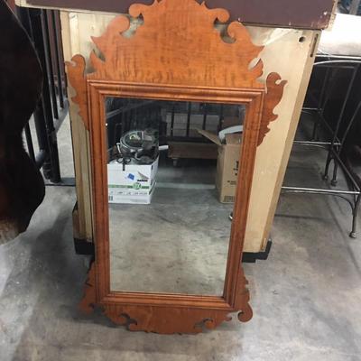 Wood Chippendale Reproduction Mirror Hand Made
