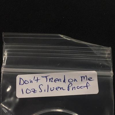 1 Troy Oz, Silver Proof- Don't Tread On Me