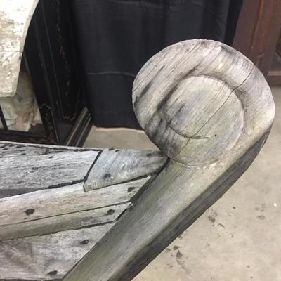 Rustic boat bench