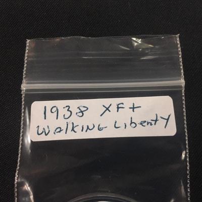 1938 XF Walking Liberty Half-90% Silver