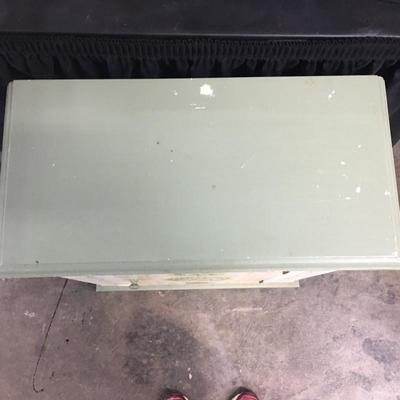 Beige & Green Small Cabinet