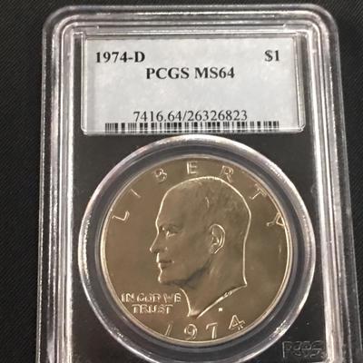 1974 D MS64 Eisenhower Dollar