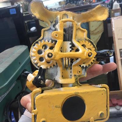 Calamity cast iron bank