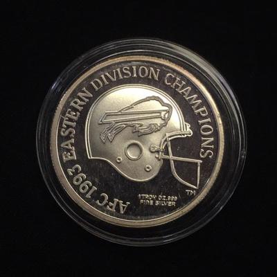 1993 AFC Eastern Division Champions 1oz silver