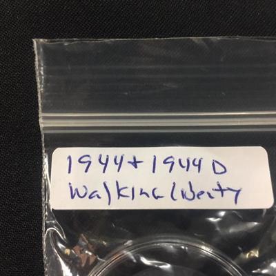 1944 & 1944 D Walking Liberty Halves-90% Silver