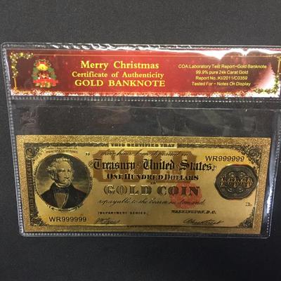 Gold Coin Certificate