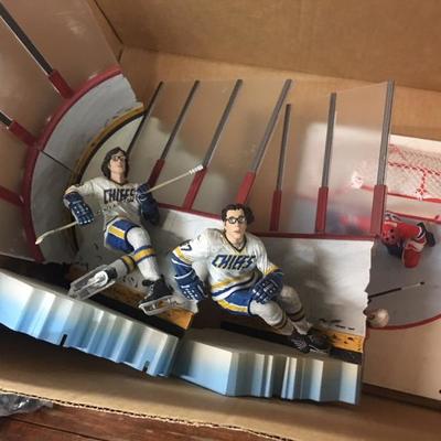 Hansen Brothers (Slap Shot) Figures. 1 Hockey Stick Missing