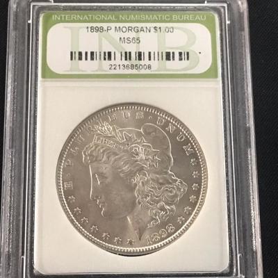 Rare 1898 MS65 Morgan Dollar