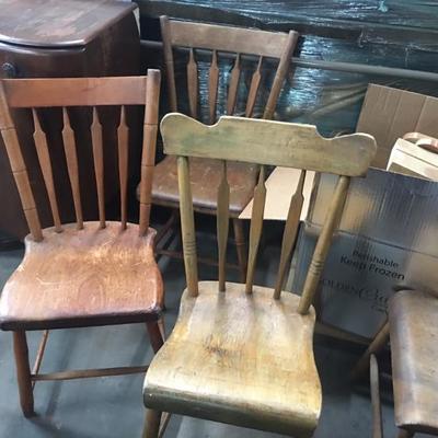 Assorted PA Early Primitive Arrow Back Chairs