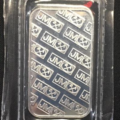 1oz Sealed Silver Bar JM