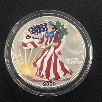 2000 Colorized Silver Eagle