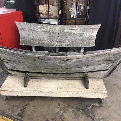 Rustic boat bench
