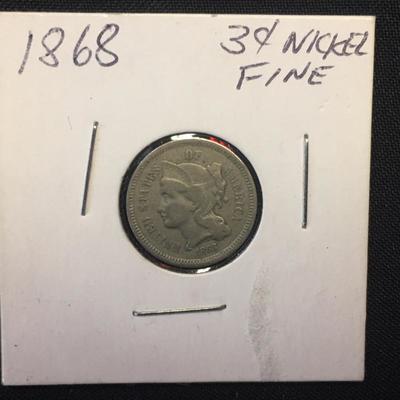 1868 3 Cent Nickel