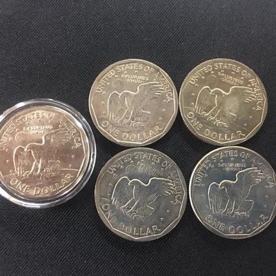5 Susan B Anthony Dollars