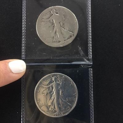1936 & 1936 D Walking Liberty Halves-90% Silver