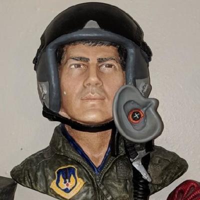 Fighter Pilot

Produced 1992 to 1996. Sculpted by Alice Brindley. Height 6.5 inches. USAF Fighter Pilot of Operation Desert Storm. The...