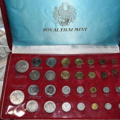 Thailand Coin Set with Silver examples