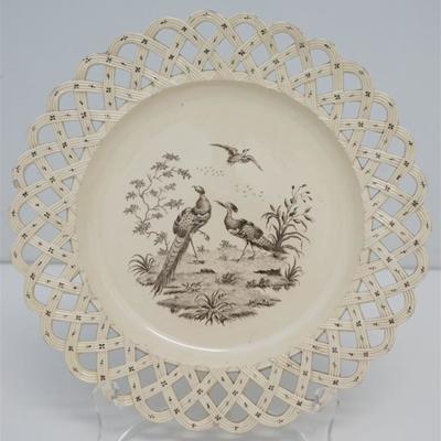 18th c. English Creamware Plate transfer decorated with 