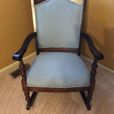  Family Heritage Estate Sales, LLC. New Jersey Estate Sales/ Pennsylvania Estate Sales. Blue Rocking Chair.