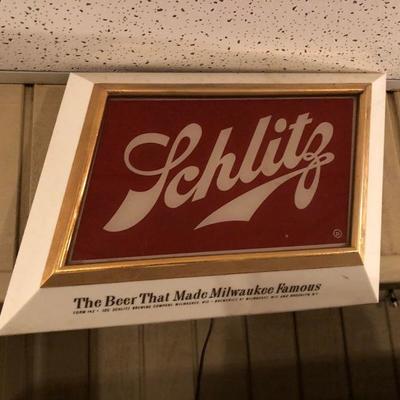  Family Heritage Estate Sales, LLC. New Jersey Estate Sales/ Pennsylvania Estate Sales. Schlitz Beer Sign. 