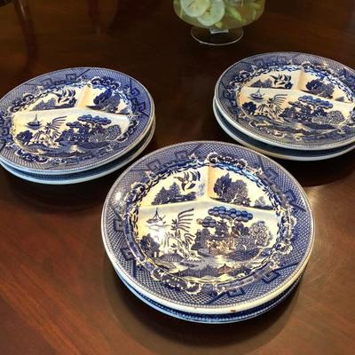  Family Heritage Estate Sales, LLC. New Jersey Estate Sales/ Pennsylvania Estate Sales. Antique Moriyama Blue Willow China Divided Dinner...