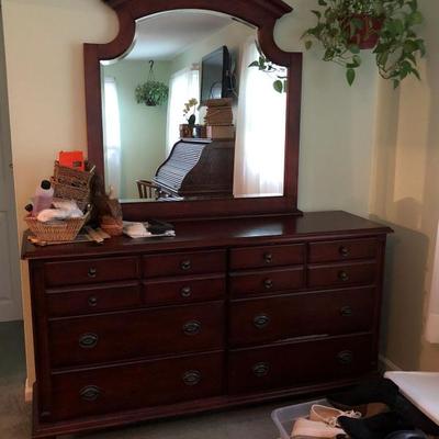  Family Heritage Estate Sales, LLC. New Jersey Estate Sales/ Pennsylvania Estate Sales. Wood Dresser with Mirror. 
