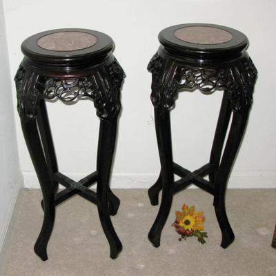 Pair Asian tall tables  BUY EACH NOW FOR $ 65.00 