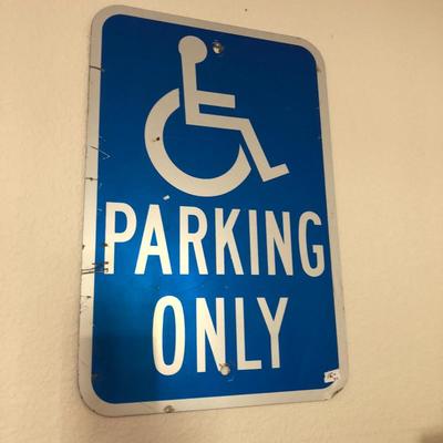 Handicapped parking only sign