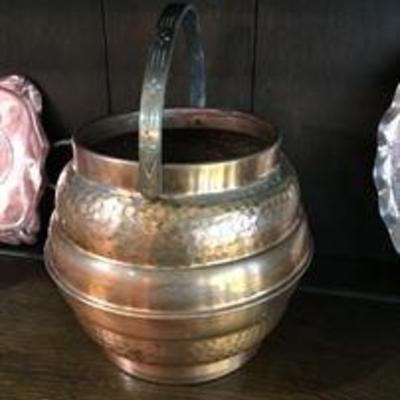 Vintage copper bucket. Asking: $22