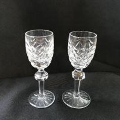 Two (2) vintage port Powerscourt glasses by Waterford. Asking $40 each.