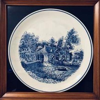 Dutch plate. Blue and white.