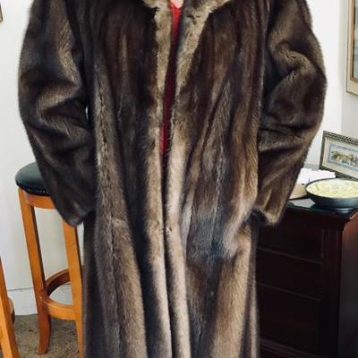 Mink coat. Large. England. Mid-century. $425