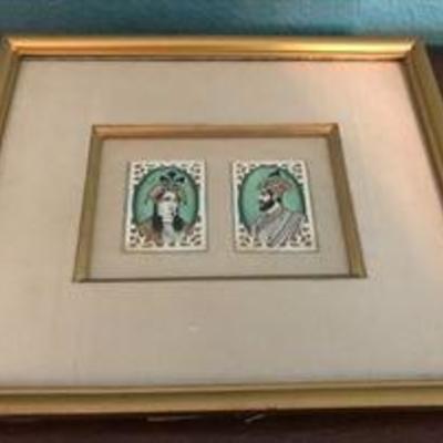 Arab images framed. Asking: $18.