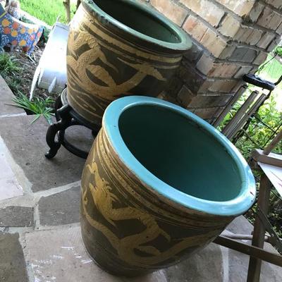 Dragon pots. $60 medium pot. $75 large pot.