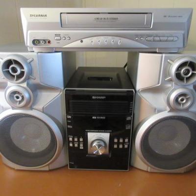 Stereo and VHS player