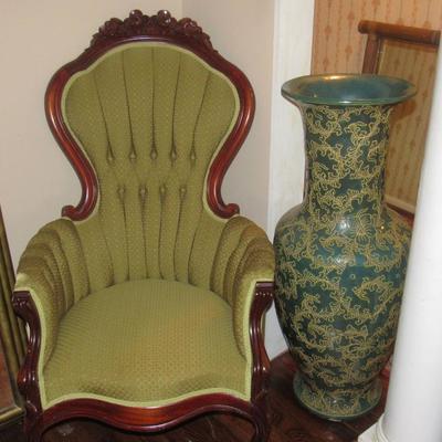 Vintage Arm Chair ~ Large Vase