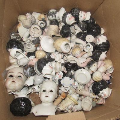 Antique Doll Heads/Parts