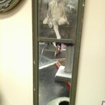 Cute little antique mirror with vintage picture in it. $49.99 now $37.50.