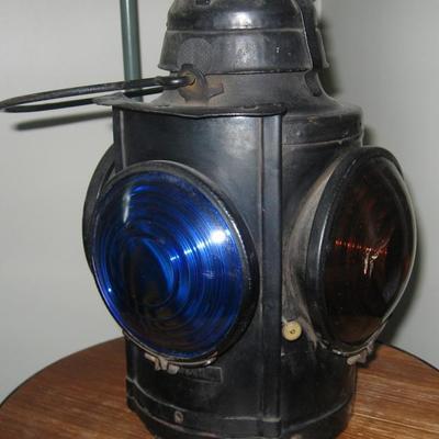 Antique railroad lamp